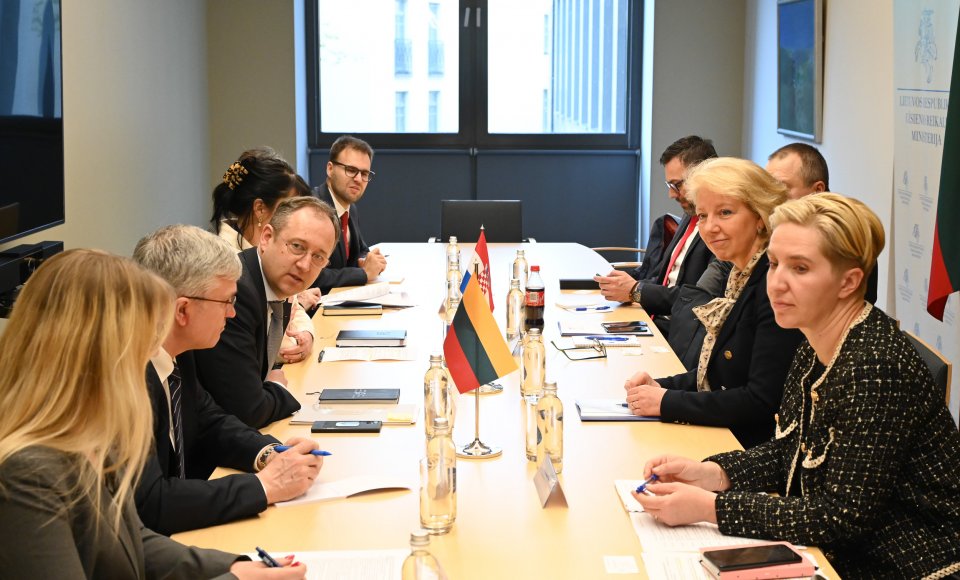 Viceministras S. Šatūnas konsultacijose su Kroatijos delegacija: kartu ieškokime kūrybingų sprendimų, kaip padėti Ukrainai 