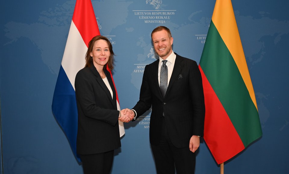 G. Landsbergis susitikime su Nyderlandų užsienio reikalų ministre: Europos ateitis šiandien sprendžiama Ukrainoje