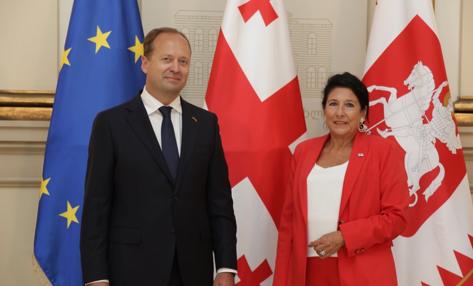 Ambasadorius D.Vitkauskas įteikė skiriamuosius raštus Sakartvelo prezidentei