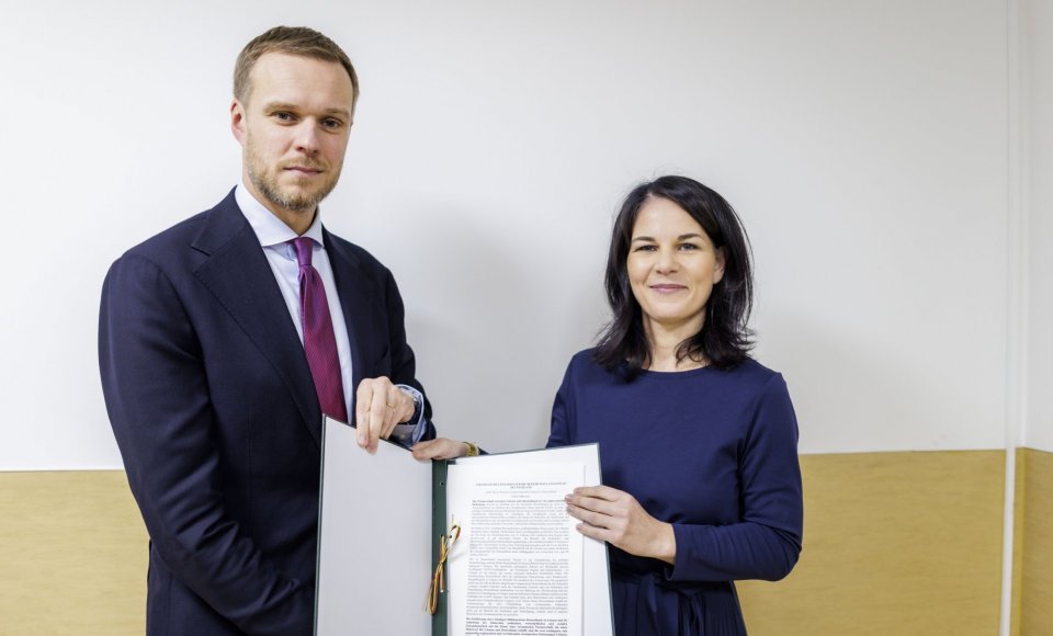 Landsbergis at a meeting with Annalena Baerbock: "The German Minister's personal commitment to strengthening Lithuania's and the region's security is an example of inspiring leadership" 