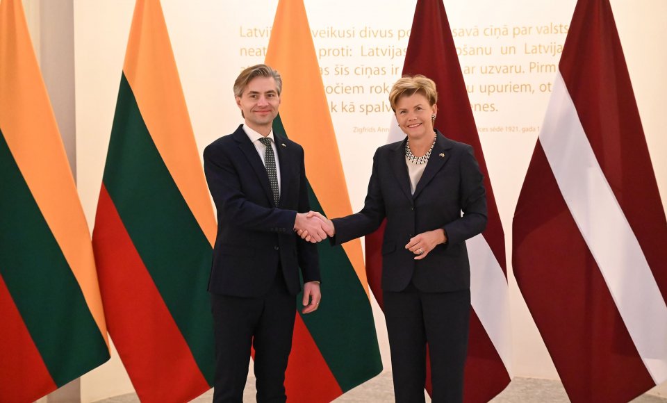 Kęstutis Budrys a rencontré la ministre des Affaires étrangères de Lettonie