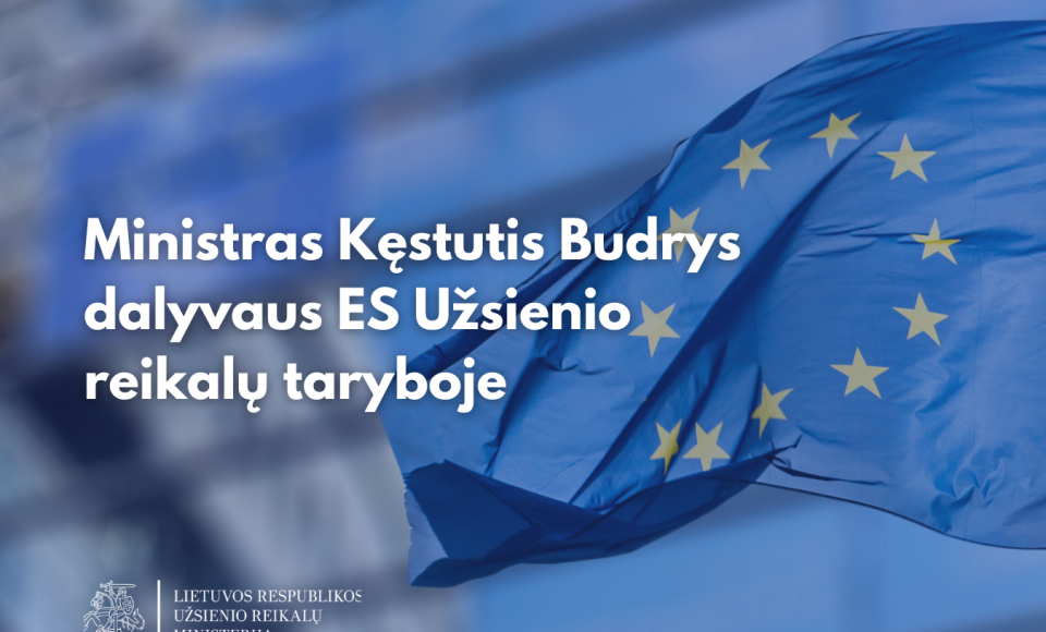 Ministras K. Budrys dalyvaus Užsienio reikalų taryboje Briuselyje