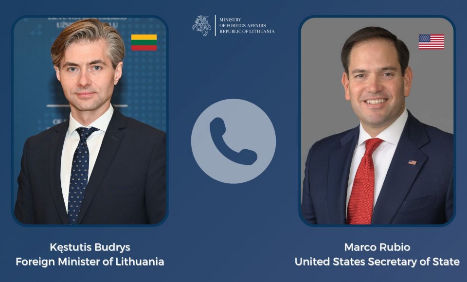 Minister Budrys had a telephone conversation with the U.S. Secretary of State, Marco Rubio