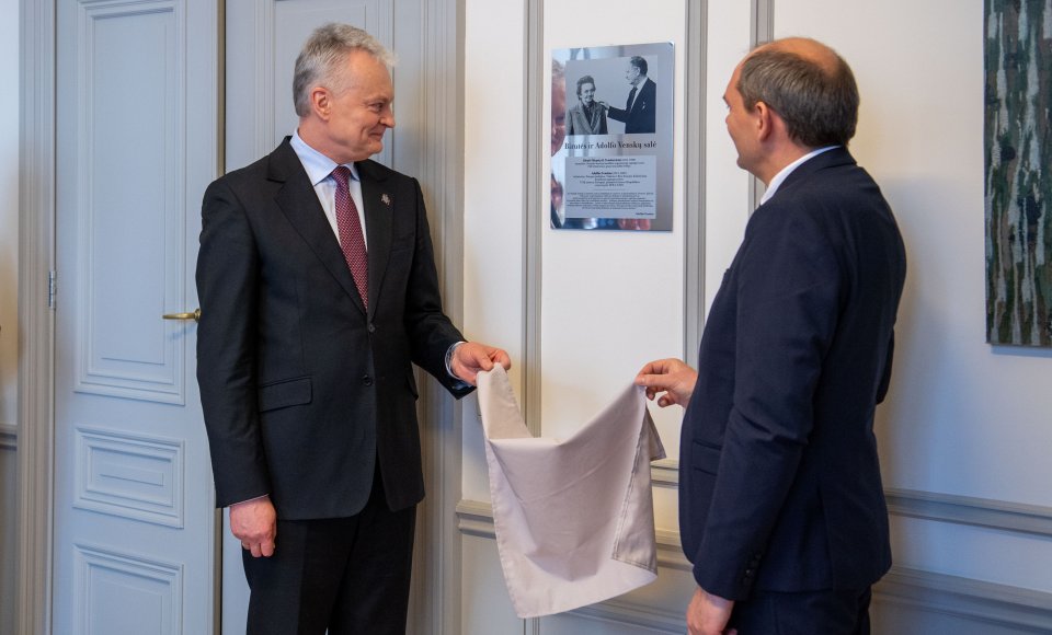 Inauguration à Bruxelles de la salle du premier ambassadeur de Lituanie auprès de l’UE et de...