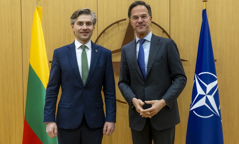 K. Budrys susitikime su NATO vadovu: žodžiai neatgrasys Rusijos, tik NATO karinė galia gali tai padaryti  