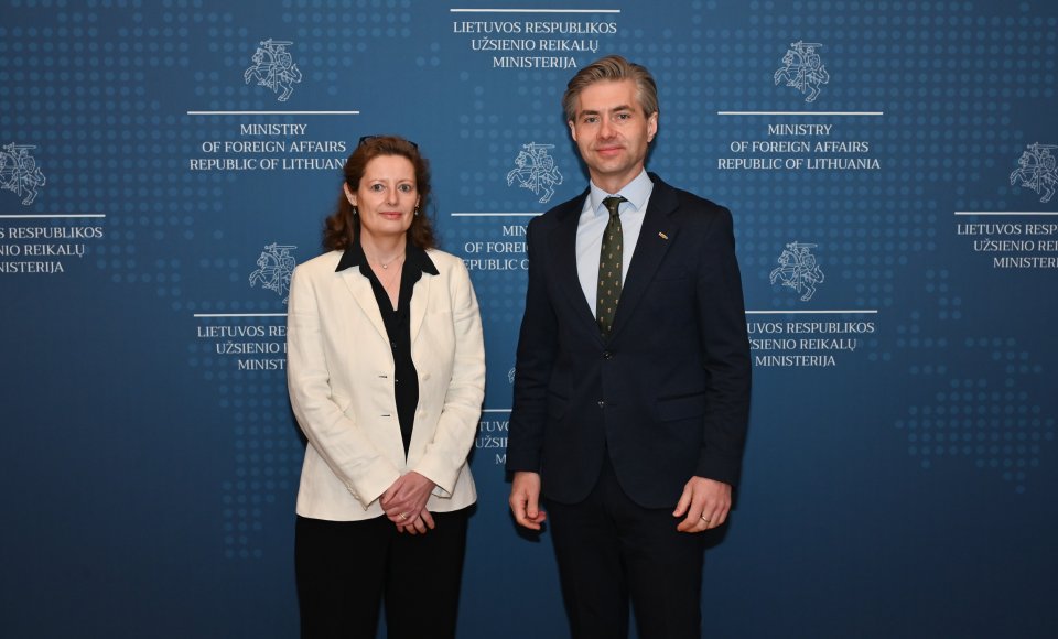 Le ministre Kęstutis Budrys a rencontré l’ambassadrice de France