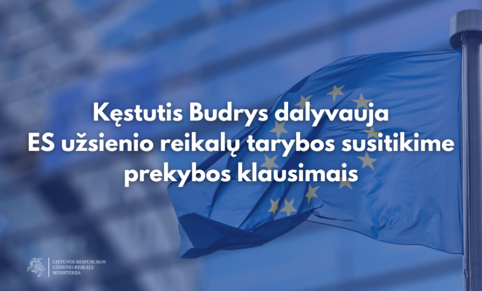 Ministras dalyvauja ES užsienio reikalų tarybos susitikime prekybos klausimais