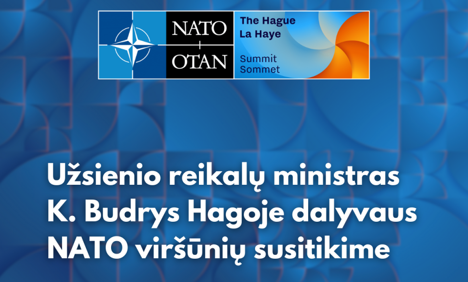 Užsienio reikalų ministras dalyvaus NATO viršūnių susitikime