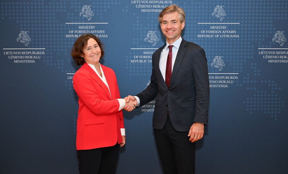 Ministras K. Budrys susitiko su naująja Prancūzijos ambasadore