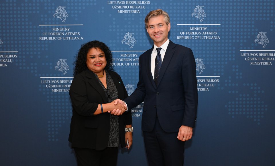 Minister Budrys spotkał się z minister sprawiedliwości Republiki Palau J. S. Olegeriil