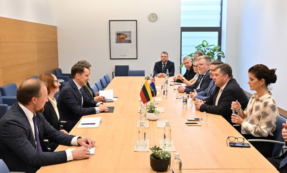 Le vice-ministre Sigitas Mitkus a rencontré une délégation de la commission des Affaires étrangères du Parlement islandais en visite en Lituanie
