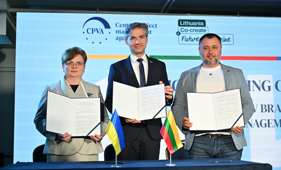Kęstutis Budrys a ouvert à Kiev une filiale de l'Agence centrale lituanienne de gestion de projets qui réalisera des projets de soutien
