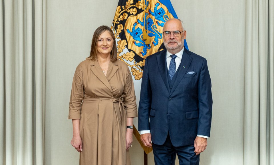 Ambasadorė Gitana Skripkaitė įteikė skiriamuosius raštus Estijos Prezidentui Alarui Karisui