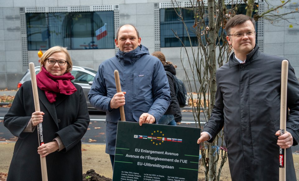 Briuselyje Lietuvos iniciatyva pasodinta 2004 m. didžiosios ES plėtros progai skirta medžių alėja