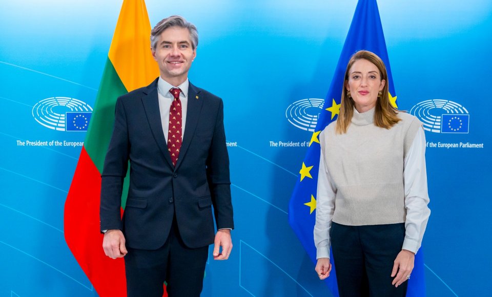 K. Budrys susitikime su EP pirmininke: Baltarusijos režimo hibridiniai veiksmai yra kryptingas...