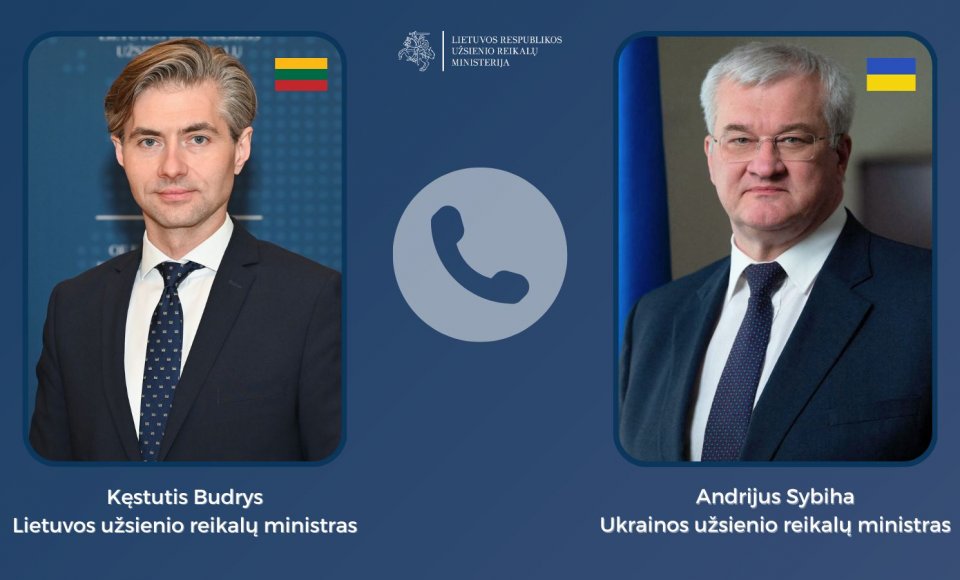 K. Budrys telefonu kalbėjosi su Ukrainos užsienio reikalų ministru