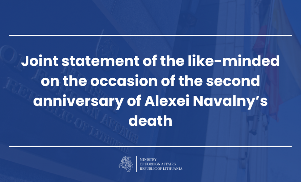 Joint statement of the like-minded on the occasion of the second anniversary of Alexei Navalny’s...