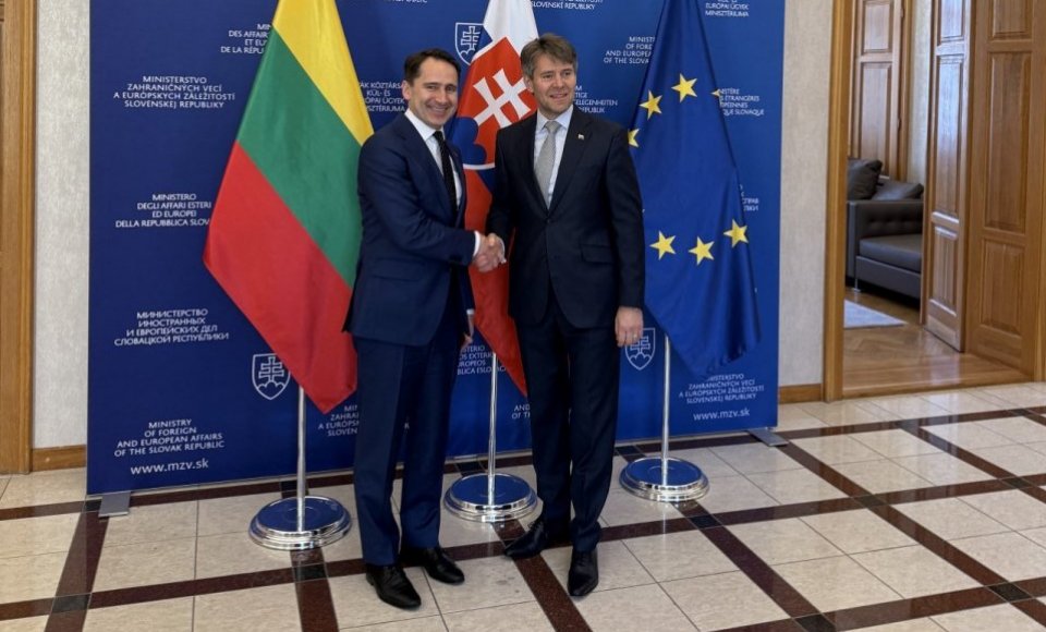 Viceministras S. Mitkus Bratislavoje: ES plėtra ir parama Ukrainai bus tarp pagrindinių Lietuvos pirmininkavimo ES Tarybai prioritetų