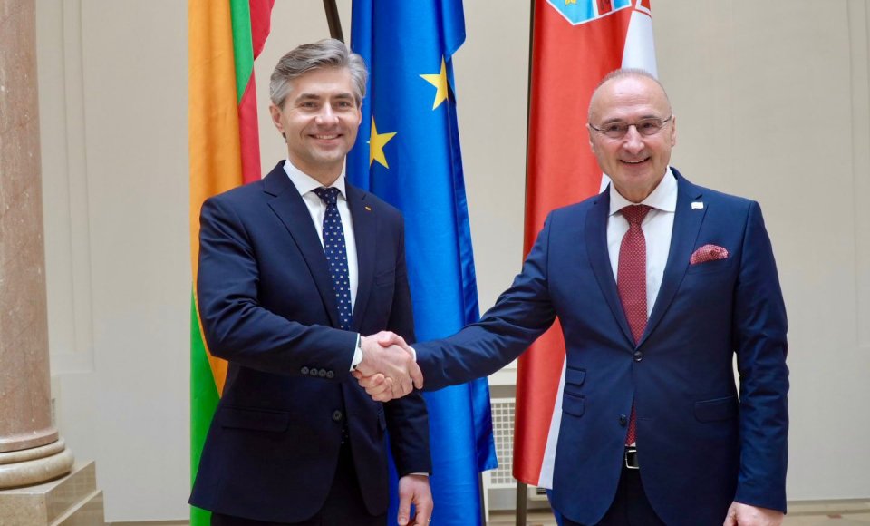 Budrys meets Croatian Foreign Minister in Zagreb
