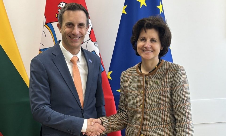 Viceministrė Audra Plepytė ir Europos Tarybos Kongreso vadovas aptarė paramą Ukrainai bei...