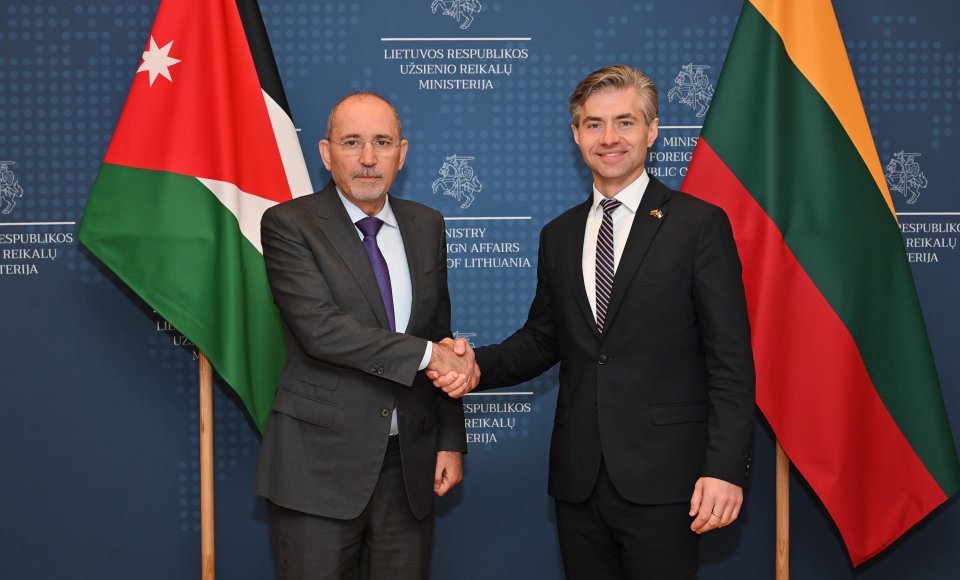 K. Budrys susitiko su pirmą kartą Lietuvoje viešinčiu Jordanijos užsienio reikalų ministru