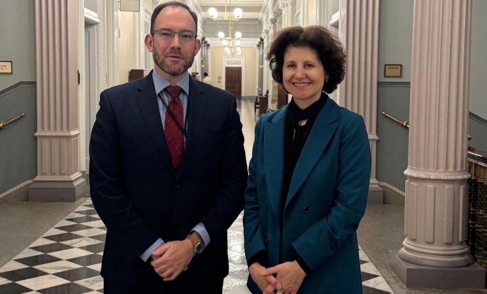 Vice-Minister Plepytė at a meeting with the U.S. Deputy National Security Advisor Baker: The...