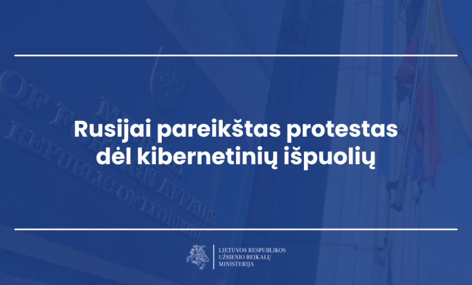 Rusijai pareikštas protestas dėl kibernetinių išpuolių