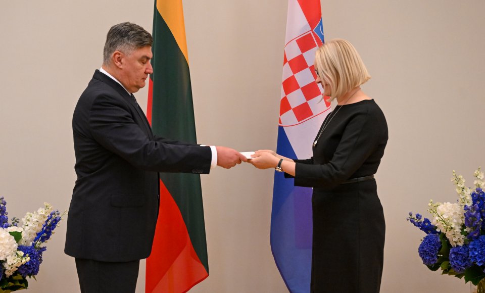 Lithuanian Ambassador presents credentials to the President of Croatia