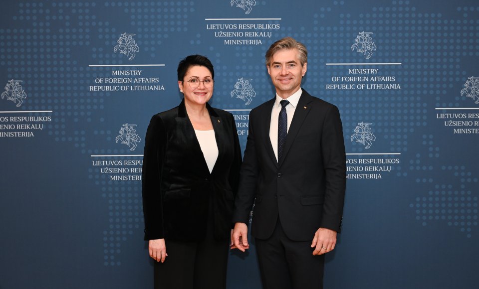 K. Budrys su D. Gudzinevičiūte aptarė ribojamųjų priemonių griežtinimą Rusijos ir Baltarusijos...