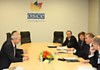 The meeting of A.Ažubalis (second from right) and D.Lidington (left) in the margins of the OSCE Ministerial Council session in Vilnius