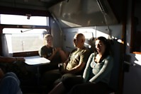 Iš vieno Kazachstano galo į kitą keliauninkai dažnai riedėdavo traukiniais. Nors kelionės ir nebuvo itin patogios, važiuodami viename vagone su vietiniais jie patyrė daug įspūdžių. Nuotr. G.Liaudansko-Svaro.