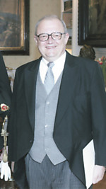 Ambasadorius A.Eidintas karaliaus Haraldo V rūmuose Osle (2006 m. kovo 9d.), įteikiant skiriamuosius raštus