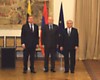 De gauche à droite sur la photo: le ministre lituanien des Affaires étrangères  Audronius Ažubalis, l’ambassadeur Giedrius Apuokas et le ministre arménien des Affaires étrangères Edward Nalbandian
