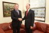 Ažubalis (left) and Enver Hoxhaj, Minister of Foreign Affairs of Kosovo