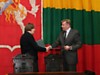 Lietuvos nacionalinio muziejaus direktorė Birutė Kulnytė ir A.Ažubalis