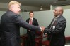 Ažubalis (left) and Botswana’s Minister of Foreign Affairs and International Cooperation Phandu Tombola Chaka Skelemani