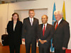 I.Marčiulionytė, V.Ušackas, K.Matsuura, R.Budrys